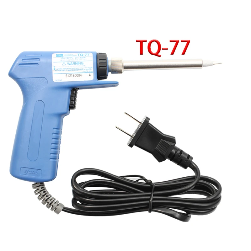 เครื่องเชื่อมเหล็กพลังงานสูง TQ-77 220V เครื่องเชื่อมเหล็กร้อนเร็วแบบคู่20-200W อุปกรณ์ช่างเชื่อมซ่อมความร้อนภายใน