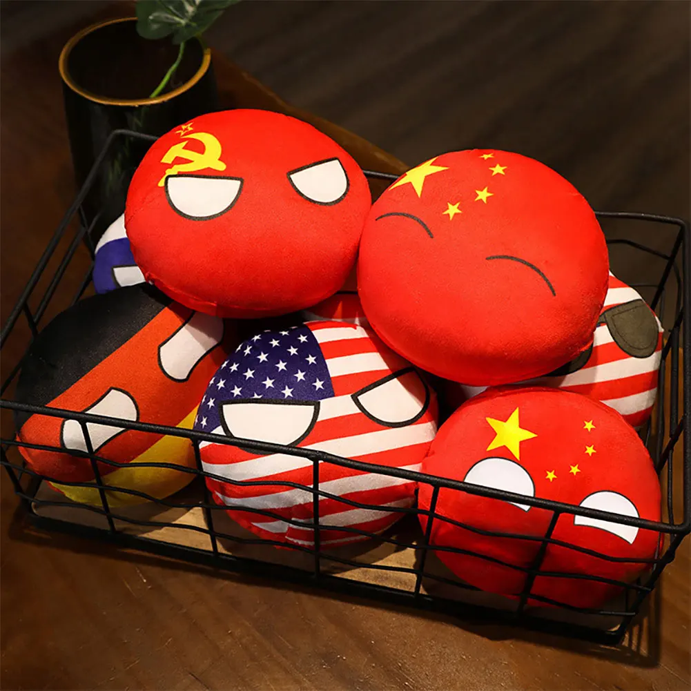 10cm creatività Polandball peluche ciondolo Country Ball peluche portachiavi regalo MINI palla giocattolo italia corea urss borsa Decor portachiavi