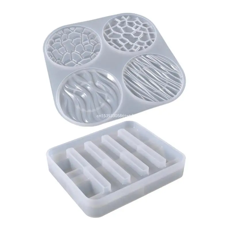 Four-Link Silicone Mold Round Epoxy Mold Suitable for Resin Casting Dropship