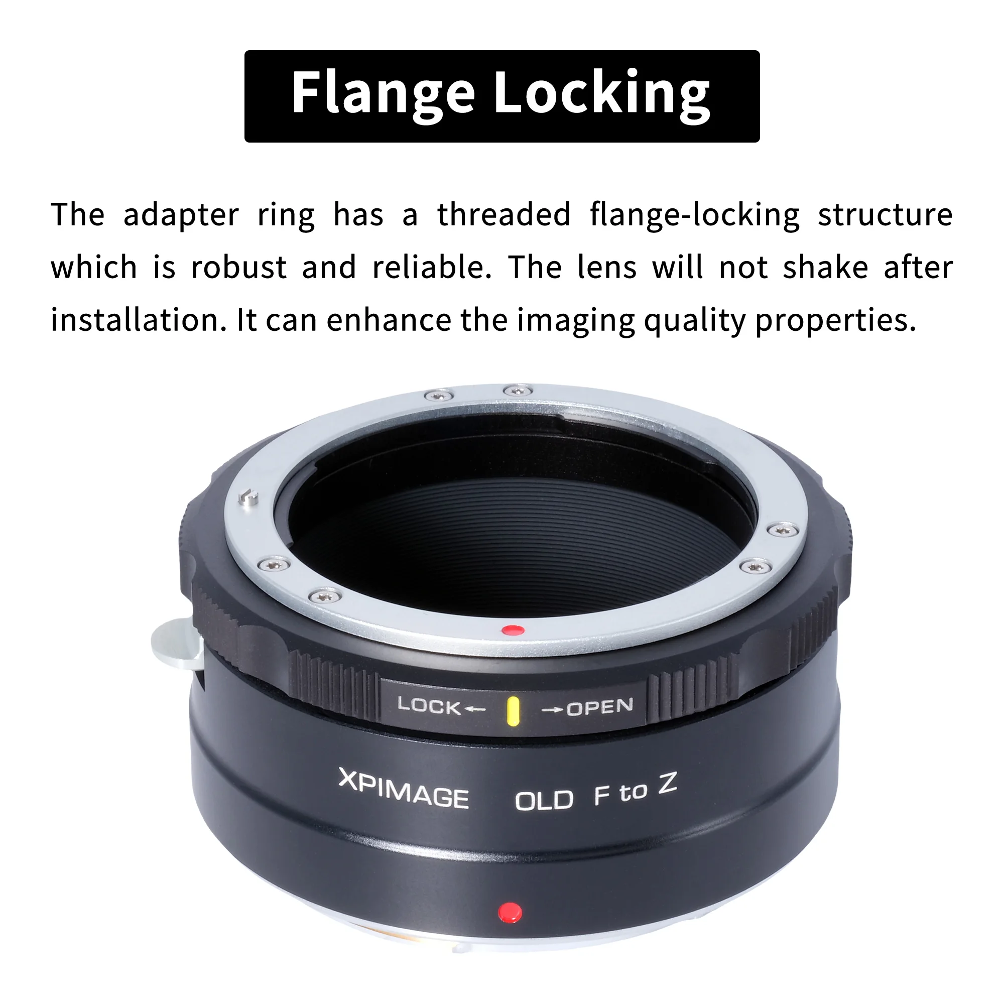 XPIMAGE F to Z Lens Mount Adapter Ring Compatible with Nikkor F AI AIS Lenses for Nikon Z Mirrorless Digital Cameras Z5 Z6 Z7 Z8