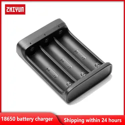 Caricabatteria ZHIYUN 18650 2 slot 3 slot per batteria 18650 Weebill-S/Crane2/2 S/3/3 S pezzi di ricambio per stabilizzatore di colore nero