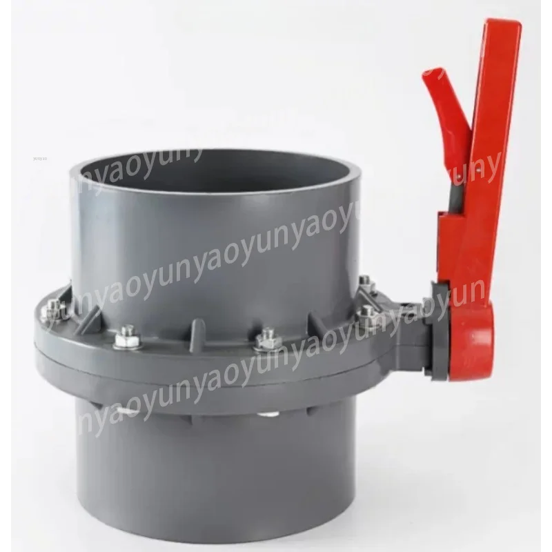 110mm PVC Butterfly Valve, Full Lug Plastic Handle Lever for Aquaculture Water Pipe Control