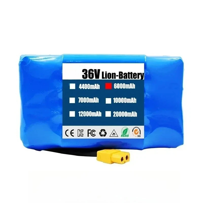 Batterie Lithium-Ion Rechargeable 36V 10s2p, pour Scooter électrique auto-équilibré, monocycle HoverBoard