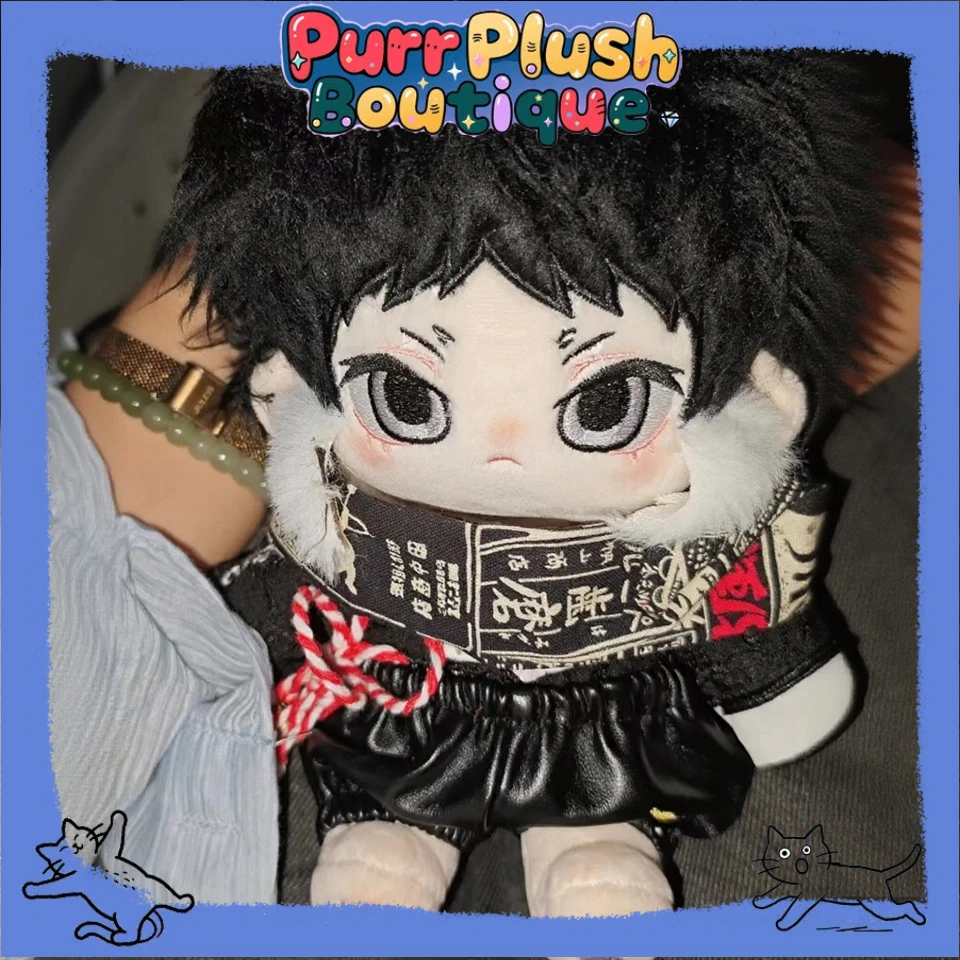 Bungo Stray Dogs Ryunosuke Akutagawa 20CM Plush Doll Toys with Skeleton Stuffed Cosplay Dress-up Cotton Doll Friends Gift Xmas