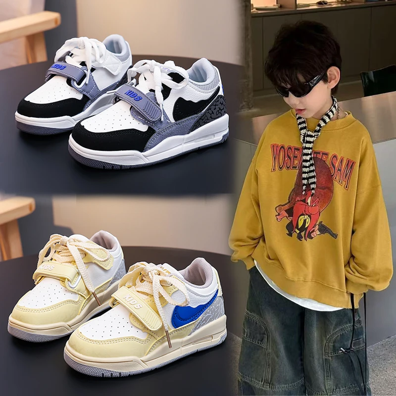 

Boys' Shoes 2025 New Autumn and Winter Casual Board Shoes Low-top Basketball Shoes Anti-slip and Versatile Sports Shoes Sneakers