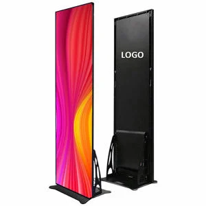 HD P2.5 4G Full-Color Indoor LED Advertising Mirror Screen Portable for Shopping Mall & Office Standing Poster Display