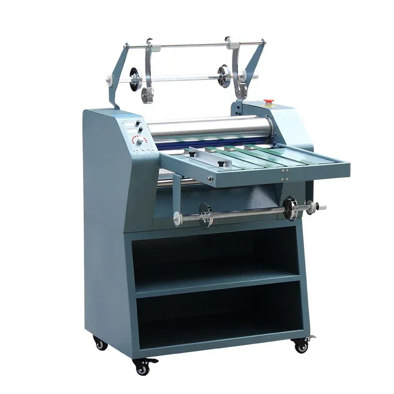 Heavy-duty Laminating Machine Steel Stick Conveyor Belt Feeding Paper Anti-curling Trimming Cold Oil Pressure Laminating Machine