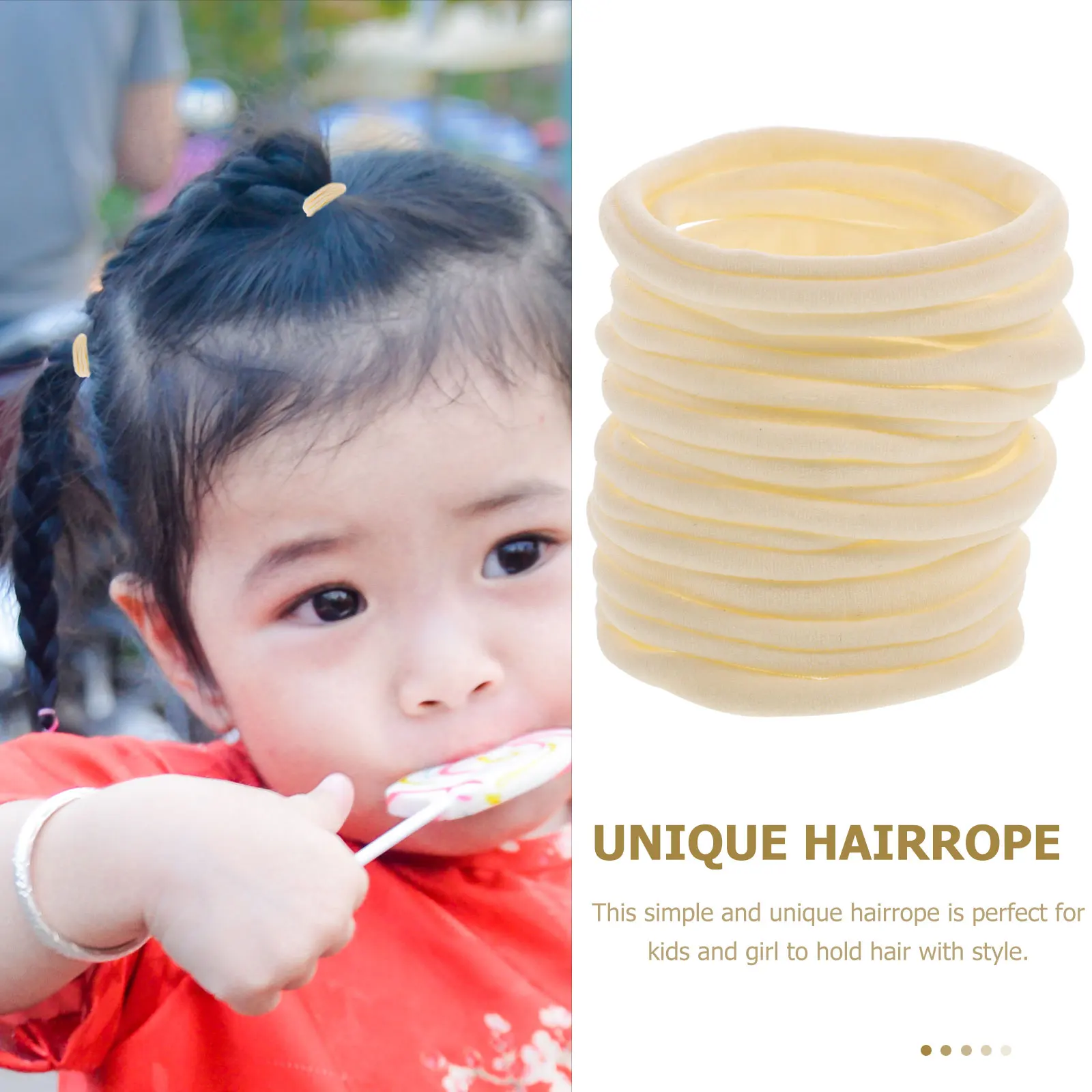 

10pcs Seamless Elastic Rings For Baby Kids, Soft Stretchy Ties No Pull Pain, Smooth Ponytail Holders, Diy Accessories, Baby Tie