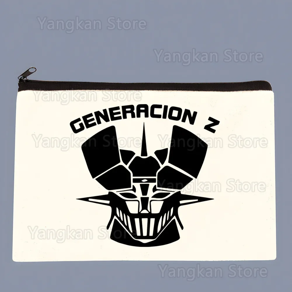 Dark Robot Mazinger Z Cartoon Printed Canvas Bag Design Canvas Simple and Fashionable Storage Bag