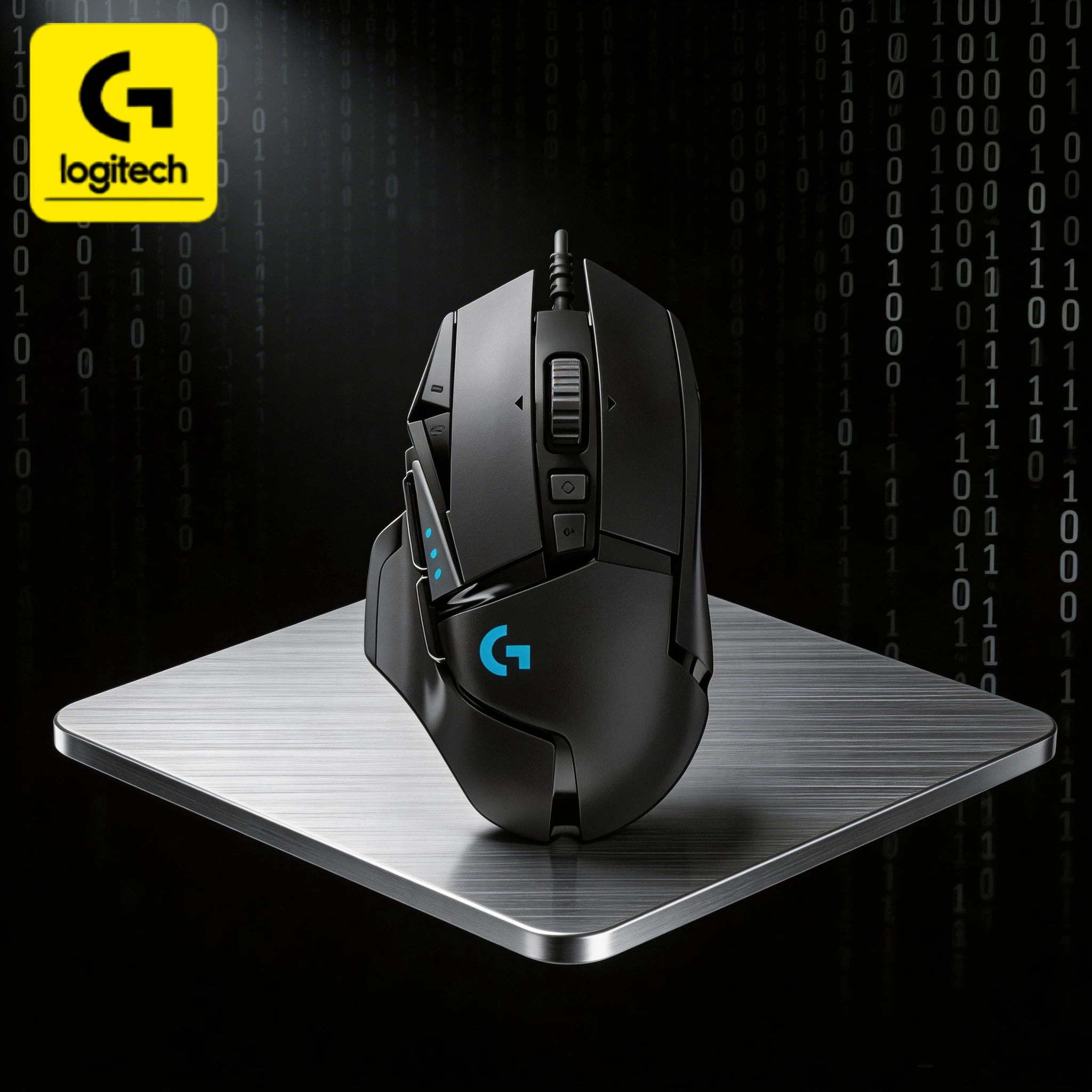 

Logitech G502 Wired Mechanical Mouse, featuring professional gaming-level configuration and RGB intelligent lighting effect