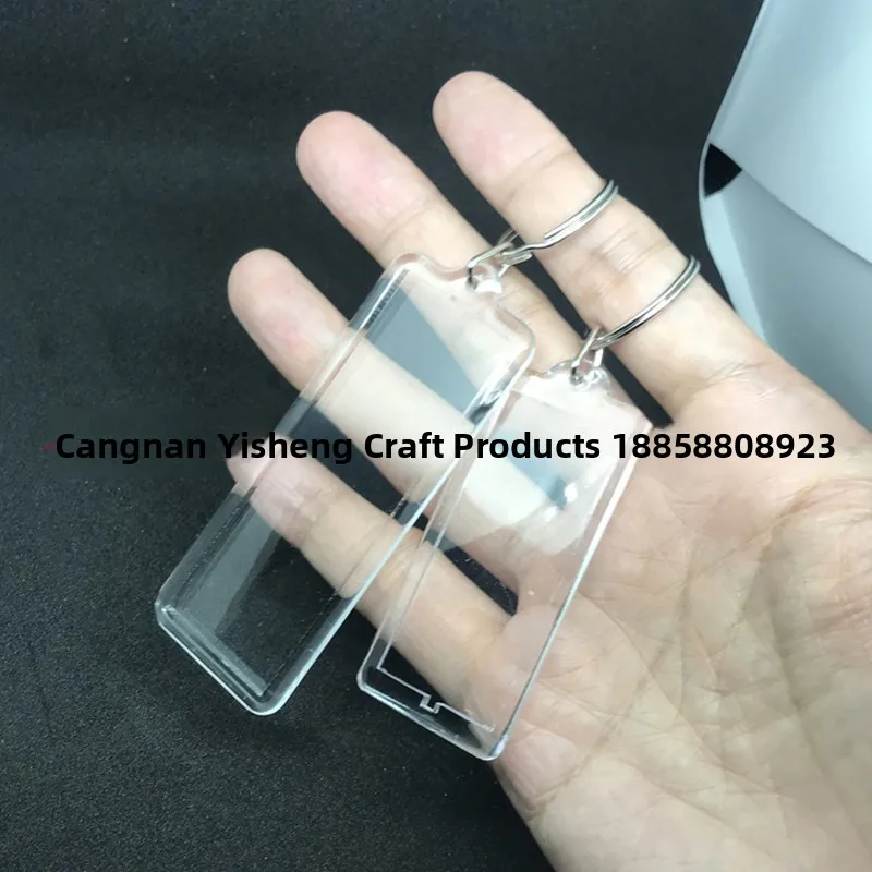 Acrylic Room Key Holder Long Tube Ultrasonic Keychain Opener Creative Gift Festive Supplies Independent Packaging Cartoon Series
