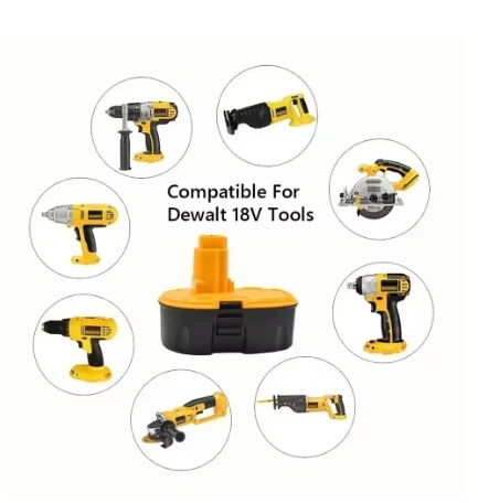 Baterie Ni-MH pro Dewalt DC9096 DE903918V 12800/6800/9800mAh DE9096 DE9098 DE9503 DC212 DC330, náhradní baterie pro akumulátorovou vrtačku - náhled 5