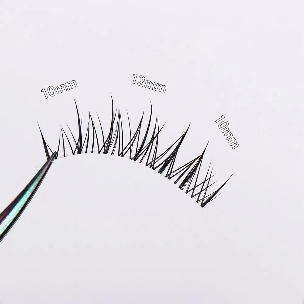 Coreano fishtail comic cílios finos longo transparente haste mangá cílios fada cílios postiços ferramentas de maquiagem tira completa cílios