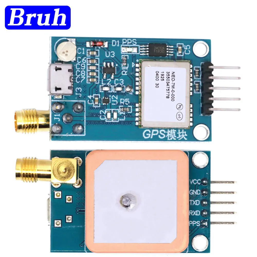 NEO-6M NEO-7M NEO-M8N Double Sided GPS Mini Module Satellite Positioning Microcontroller SCM MCU Development Board for Arduino