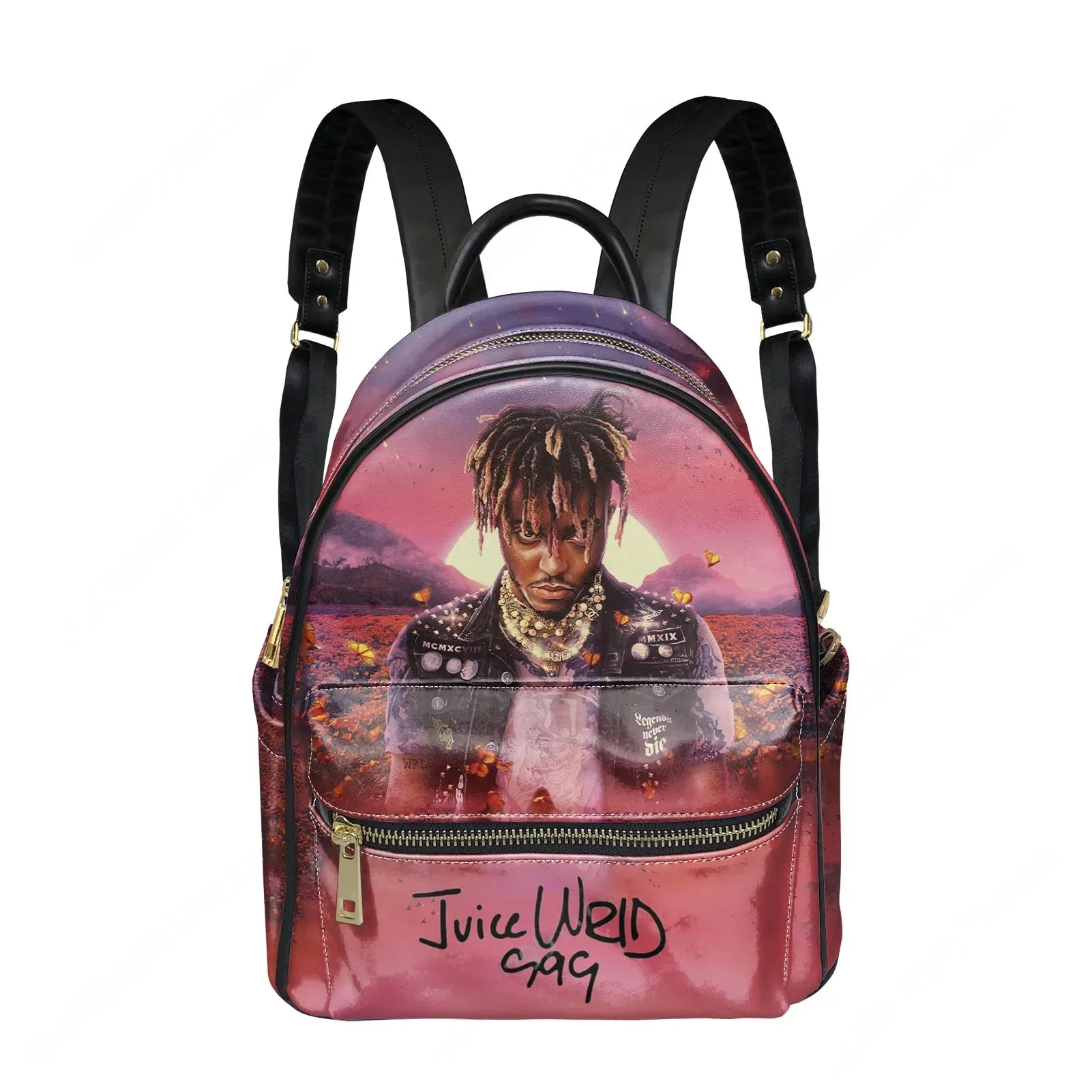 

Juice Wrld 999 Hiphop Rapper Backpack Womens Men Personalized Double Shoulder Bag Business Travel Bookbag Rucksack Gift Daypack