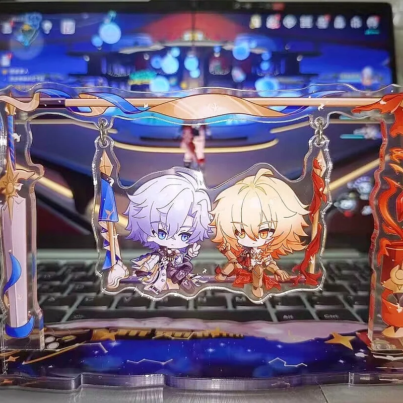 

Новый Honkai: Star Rail, подставка для персонажей, стиль качелей, Phainon Mydeimos, мультфильм, аниме, акриловое настольное украшение, милый игровой подарок
