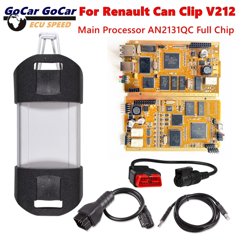 Kann V212 Goldene PCB Haupt Prozessor AN2131QC OBD2 Code Reader Scanner Für Renault Diagnose Scanner