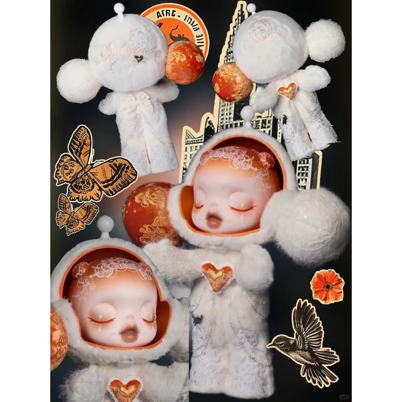 

PopMart MEGA A SKULLPANDA 400% White Moon Plush Toy It Can Be Decorated with Handcrafted Figurines Surprised Collect Gifts