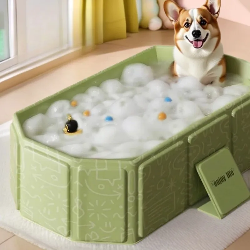 

Foldable Multifunctional Bath Tub Portable Storage Wash Pool Canine Feline Universal Cleaning Container Lightweight Collapsible