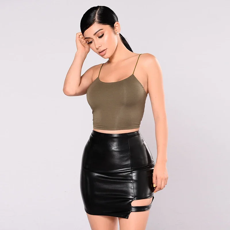 Summer Women PU Patent Leather Hip Wrapped Skirt PVC High Waist Latex Pencil Skirt Lady Office Black Skirts Club Wear New Custom