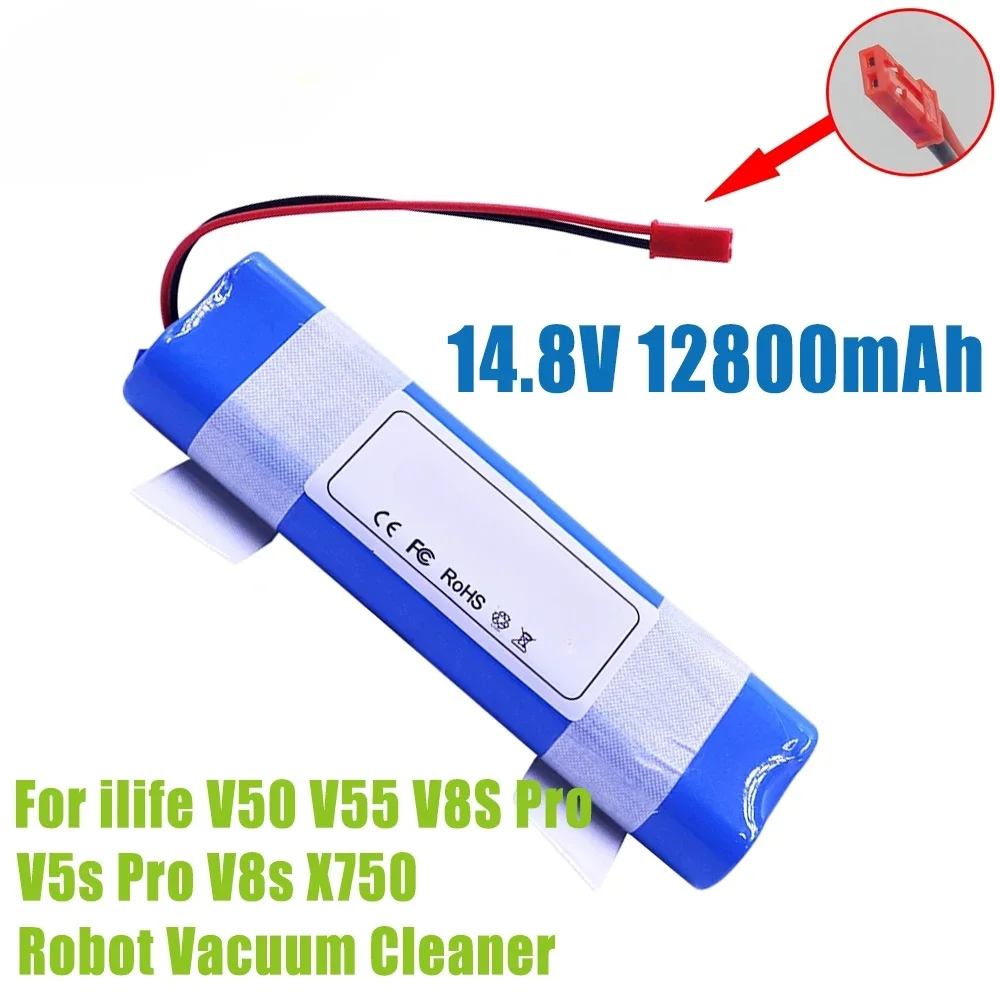 For ILIFE V5 V5s V50 V3 Plus V3s Pro Robot Vacuum Cleaner Ilife V5s Pro Battery 14.8V Battery 6800mAh 12800mAh Lithium Battery