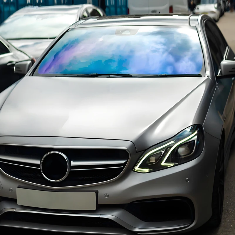 Windscreen Solar Film Blue Chameleon VLT 67% Car Front Window Tint Windshield Shades Protection Explosion Proof Foils