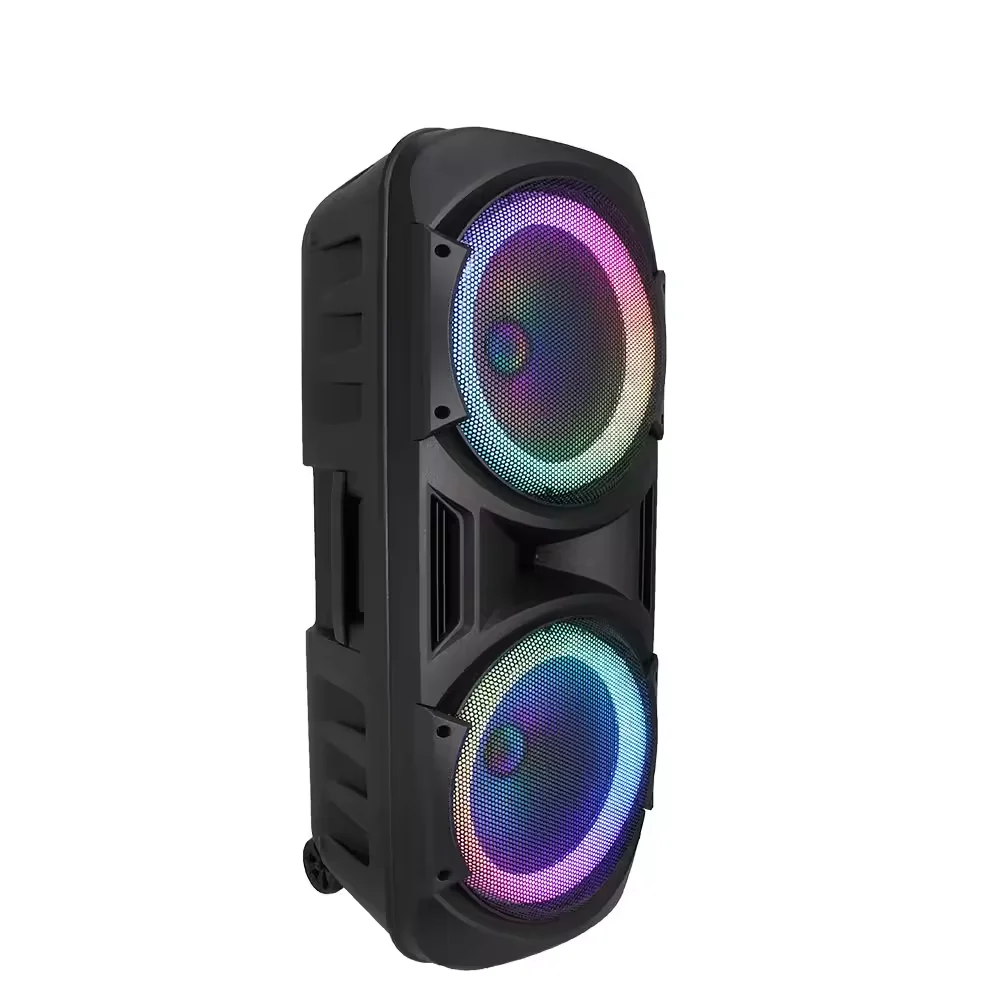 YYHC-Dual 12-Inch Speaker Professional Party Karaoke Multifunction Trolley Speaker Frame Lights Super Powerful Bluetooth Speaker