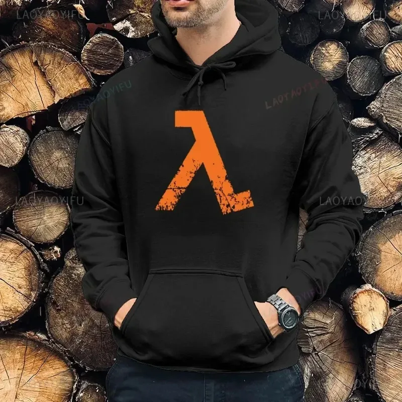 Black Mesa Research Facility Half-Life Pullover Hoodies Classic Shooting Game Generation 90's Half-life Game Clothes Men Hooded