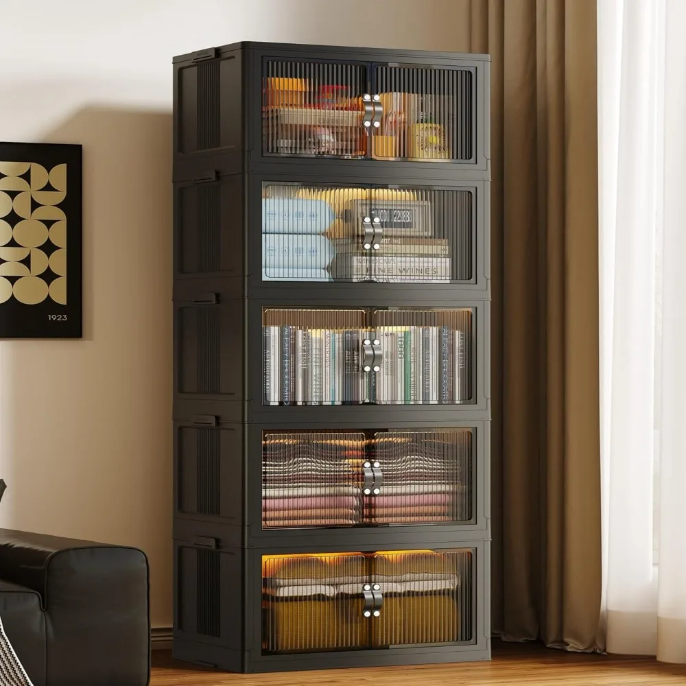 

Штабелируемые складные контейнеры для хранения с крышкой, емкостью 136 галлонов/543 литра, органайзеры для шкафов и ящики для хранения