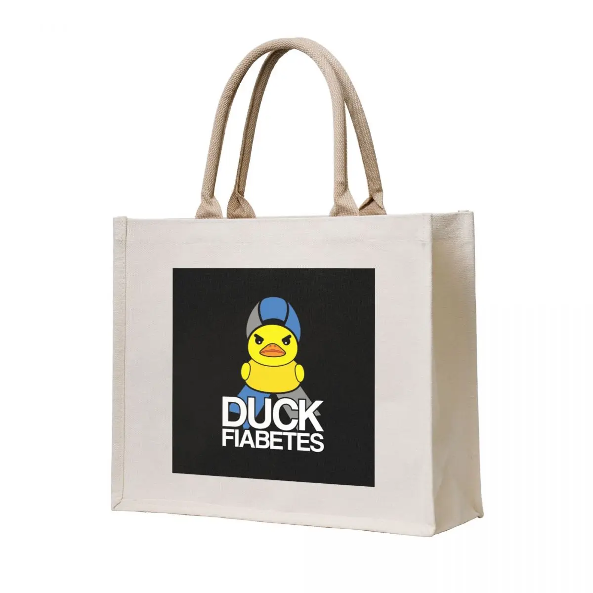 

Type 1 Diabetes T1D Duck Fiabetes Funny Gift For Diabetes Awareness Month Tote Bag canvas tote hand bag Women's bag shopping