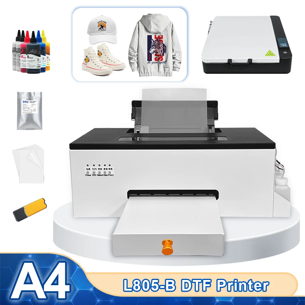 A4 DTF Printer For Epson L805 DTF Impressora Heat Transfer PET Film Direct Transfer DTF Printer For Tshirt Clothes All Fabric