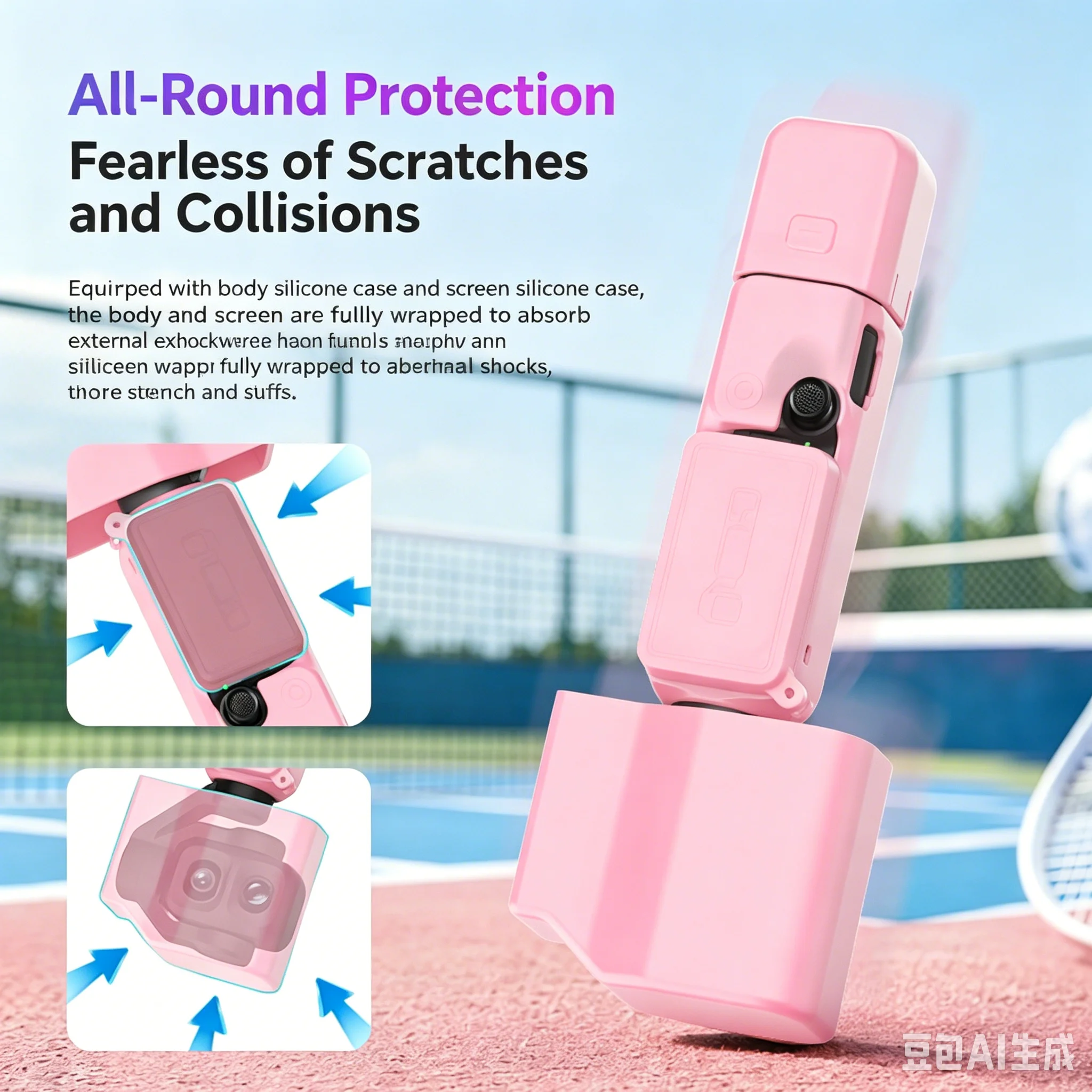 For DJI Osmo Pocket 4P Silicone Protective Case Full Coverage Anti-drop Anti-scratch Soft Cover Gimbal Camera Accessories