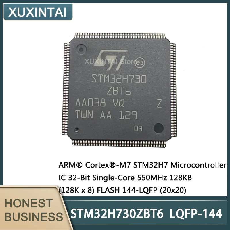 5Pcs/Lot  New Original  STM32H730ZBT6 STM32H730 Microcontroller IC 32-Bit Single-Core 550MHz 128KB (128K x 8) FLASH 144-LQFP