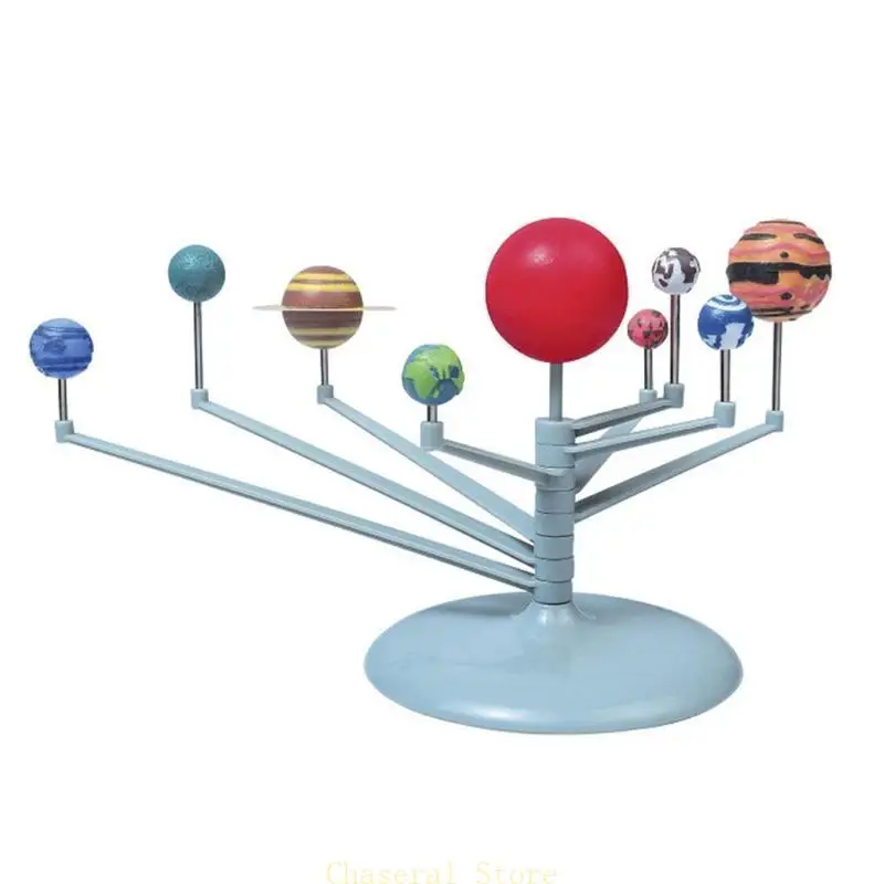 Kids Cartoon Solar Model Solar System Accessories Painting Funny Table Best Gift Planetarium Model Assembling Toy