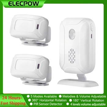 Münpow-Sonnette à capteur de mouvement PIR sans fil, alarme de sécurité, tendance e Welcome, cloche distale pour PRR