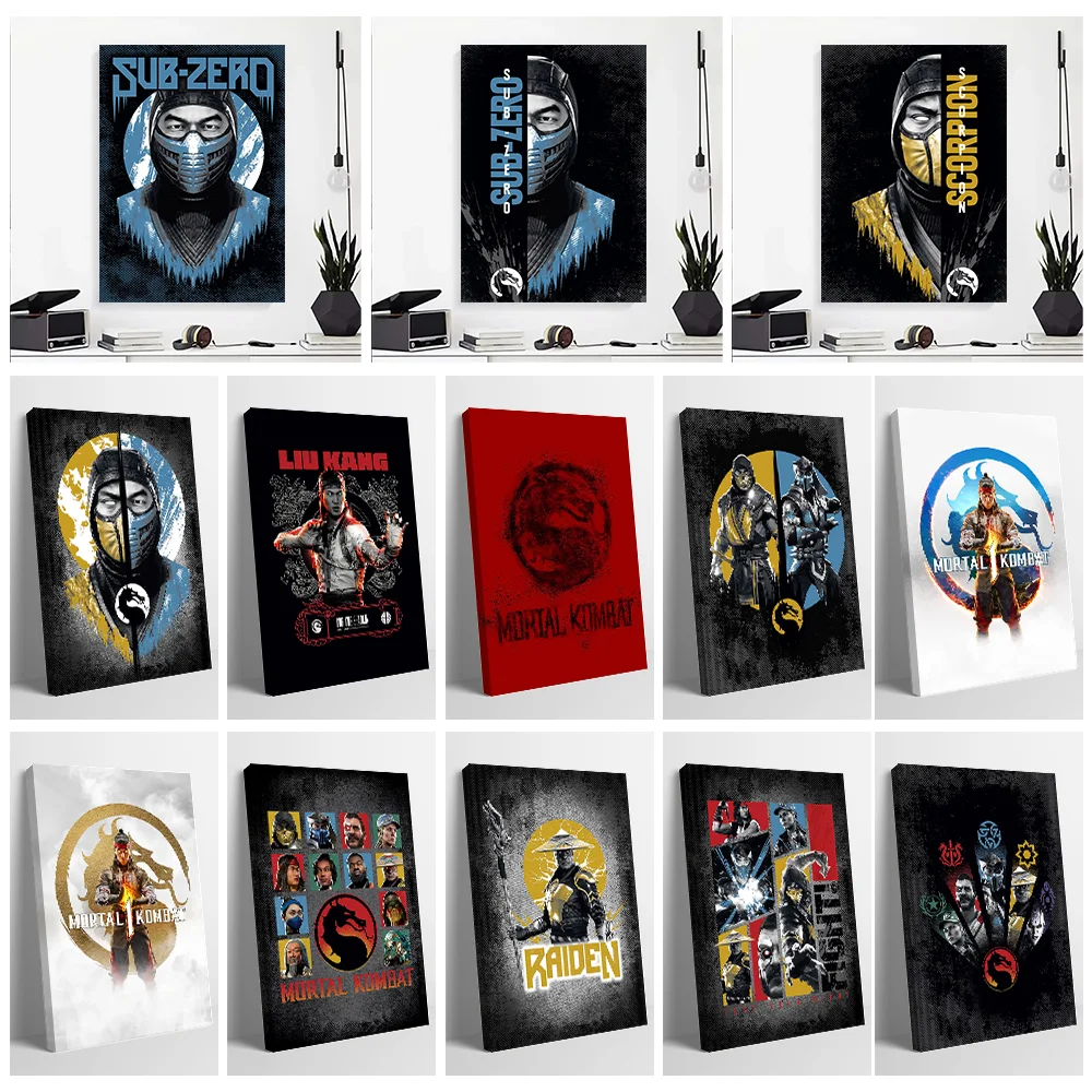 Mortal Kombat Canvas Print Perfect Gift for Fans Lovers Personalized Wall Art Poster for Room Decoration Vintage Decor Paintings