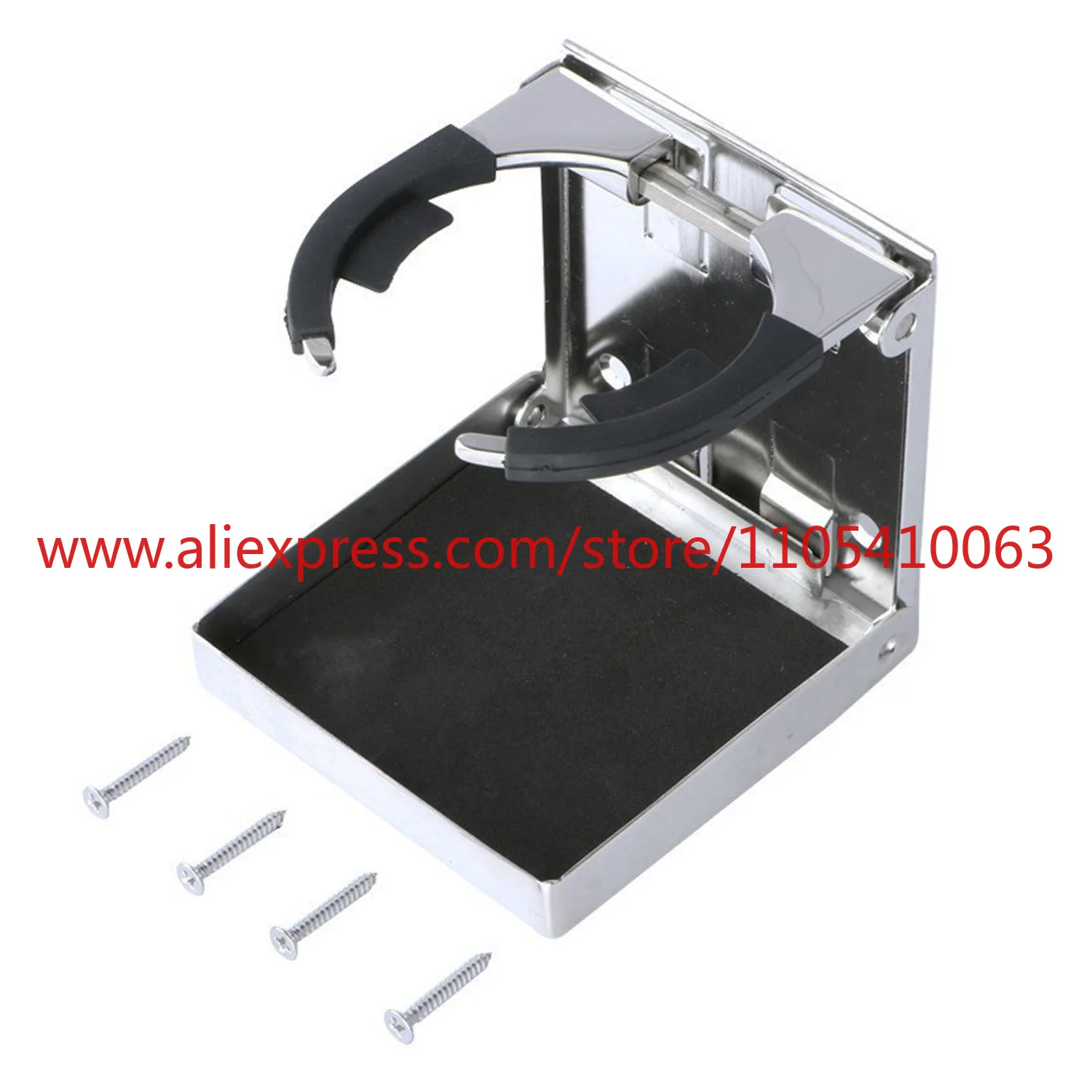 1pcs stainless steel folding cup holder beverage rack nylon mat for yacht and marine use