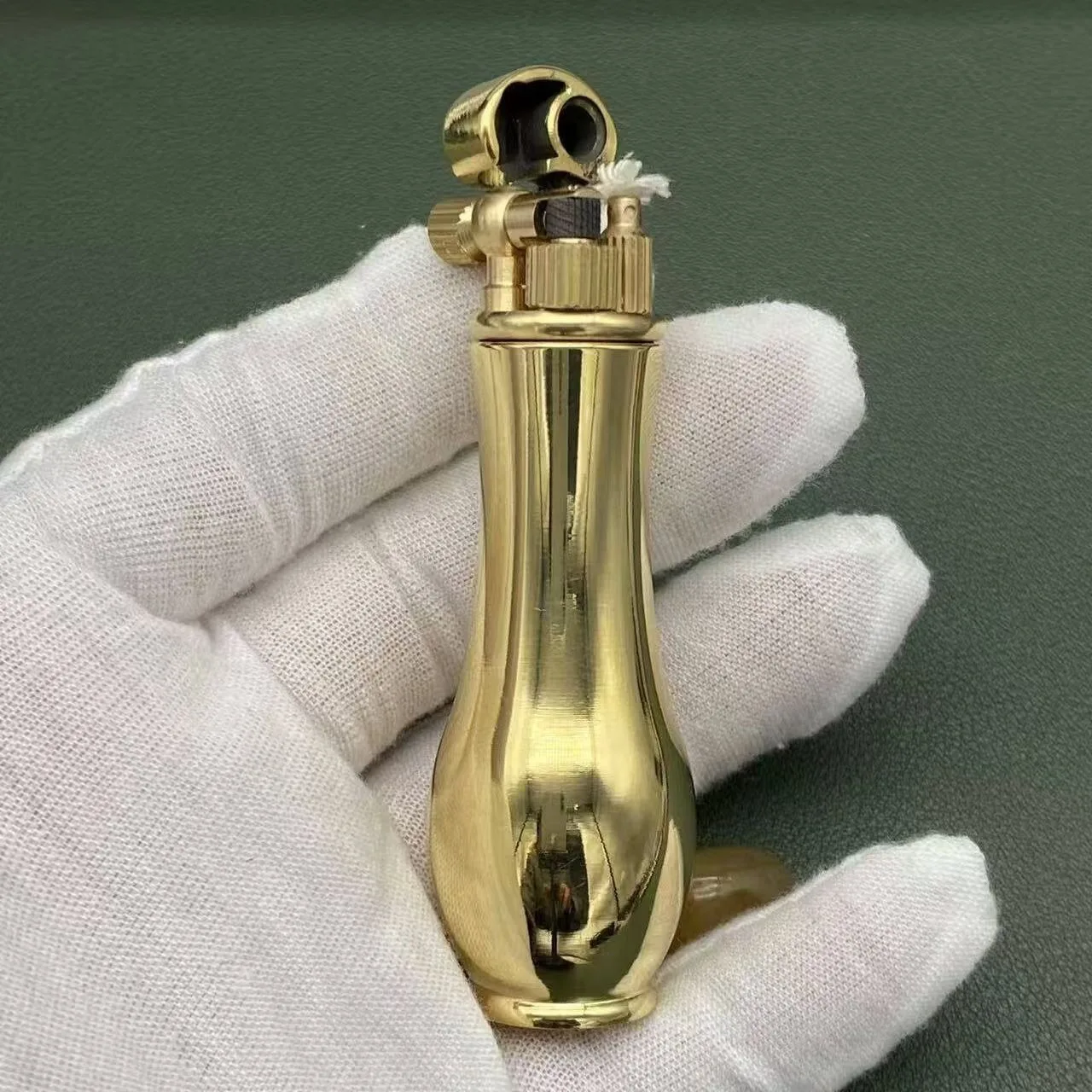 Pagani Brass Iifting Arm Integrated Lighter Mini Retro Side Slip Manual Screw Old-fashioned Grinding Wheel Ignition