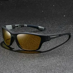 Luksusowy okulary sportowe polaryzacyjne z łańcuszkiem dla mężczyzn kobiet wędkarskie antyodblaskowe okulary przeciwsłoneczne marki designerskie okulary UV400
