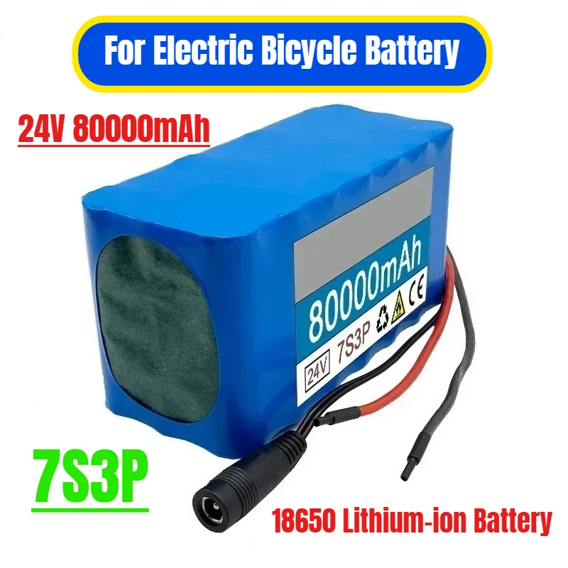 

24V 80000mAh for Electric Bicycle 7S3P 18650 Lithium-ion Battery Pack Moped Battery