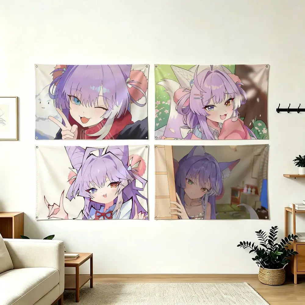 T-Tenko Shibuki VTuber Flags Wall Hanging Tapestry Outdoor Garage Room Decorative flag Background Blanket