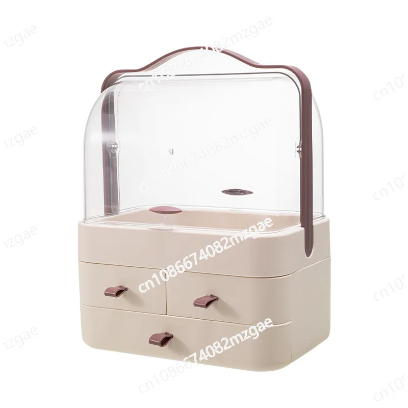 

Cosmetics storage box, desktop dust-proof dresser, large-capacity advanced finishing box, lipstick rack.