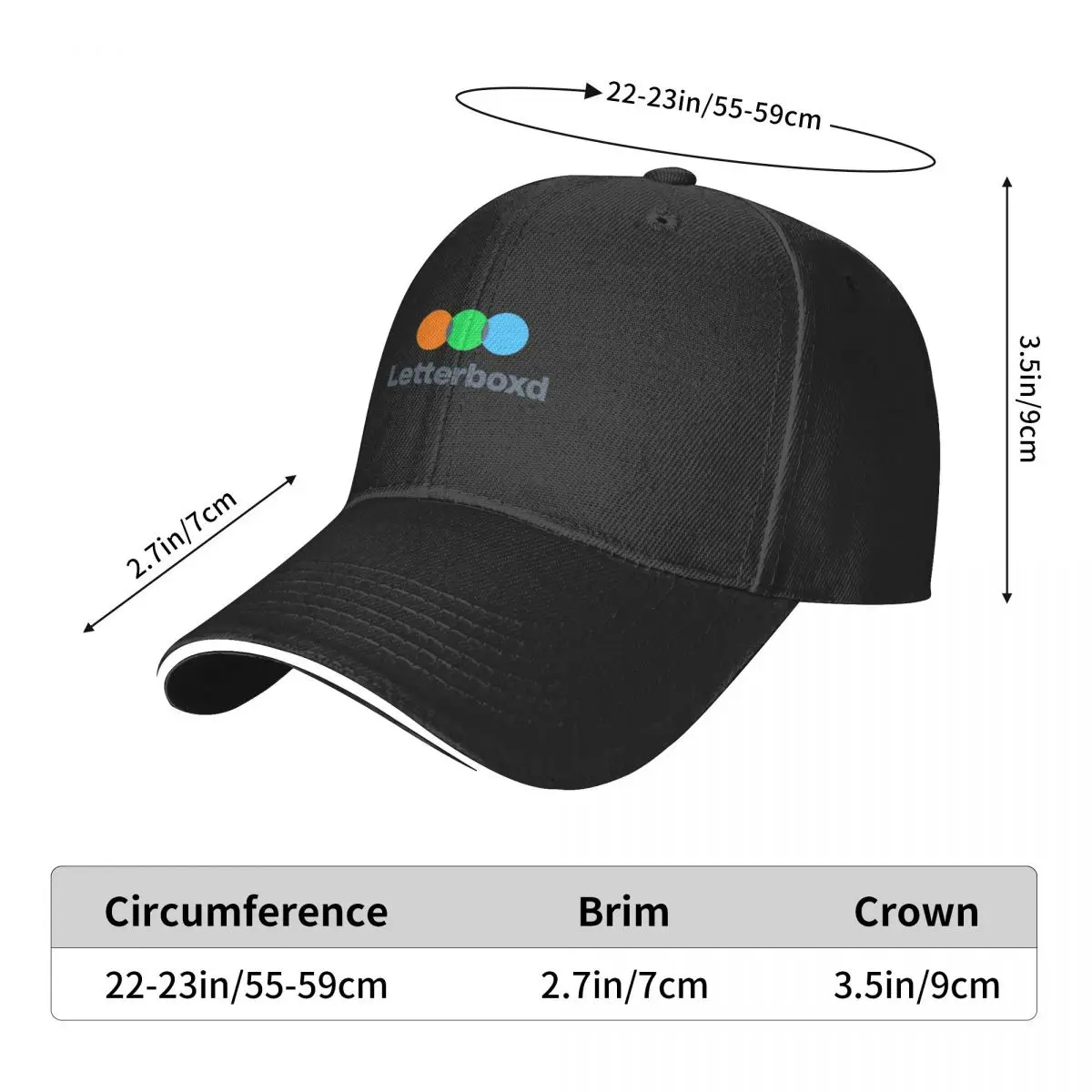 Letterboxd Sticker Baseball Cap Fashion Beach Rugby Sports Caps Mens Caps Women's