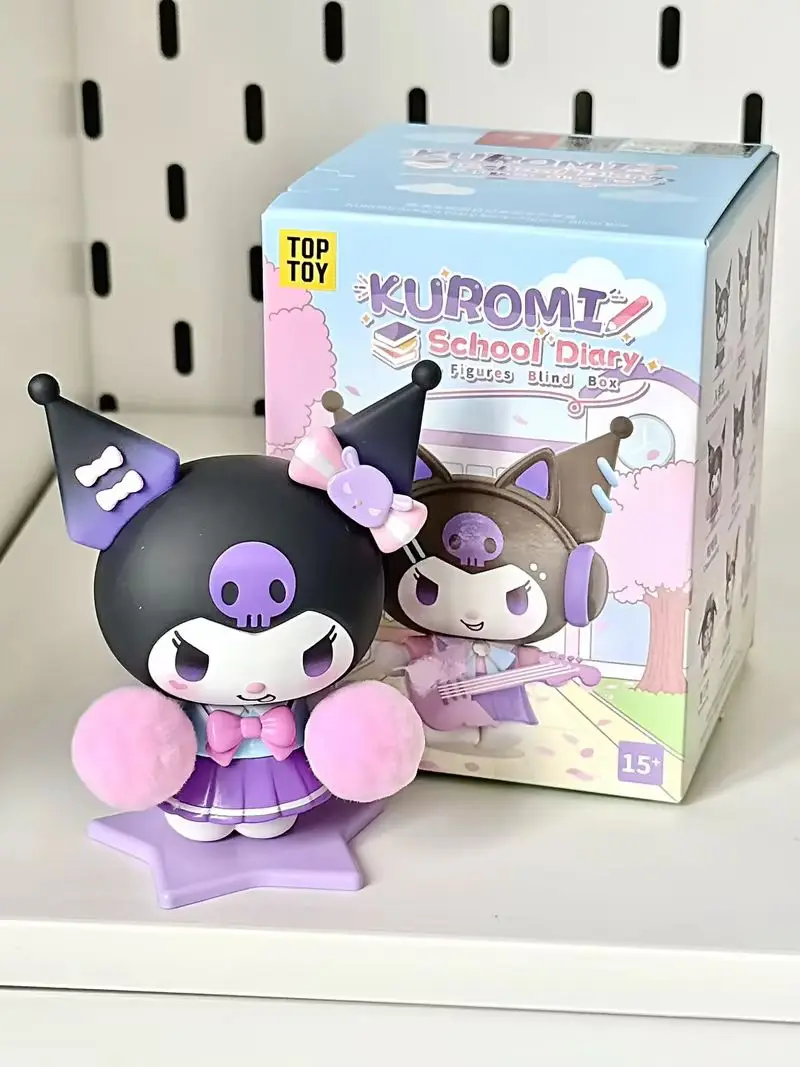Toptoy Kuromi Campus Diary Series Figurine Blind Box Trendy Collectible Tabletop Decoration Birthday Gift