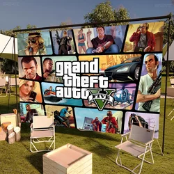 Grand Theft Auto GTA Game Cartoon Flag Art Science Fiction Room Home Decor Wall Hanging Home Decor Banner