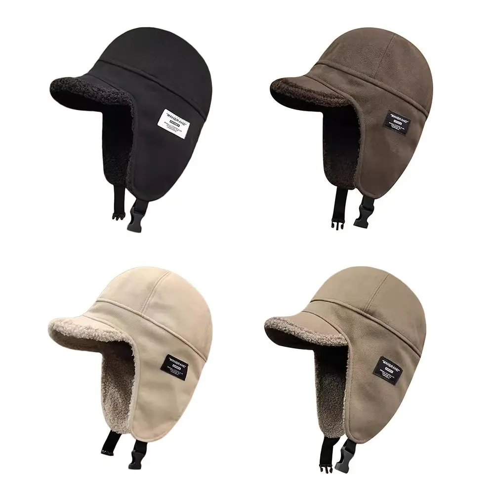 Outdoors Bomber Hat Thick Windproof Ushanka Fur Hat Warm Ski Russian Cap for Men Women