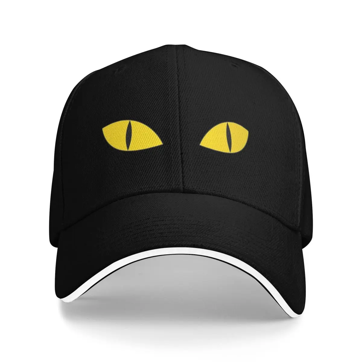 Spooky Slanted Yellow Cat Eyes Baseball Cap Casual Hip Hop Hats Summer Unisex Men Tennis Skate Baseball Caps