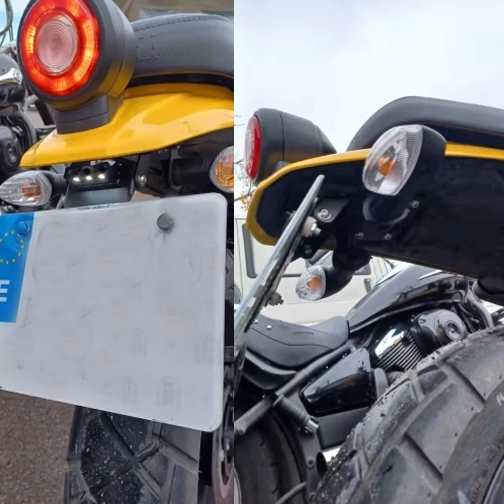 XSR125 License Plate Holder For Yamaha XSR 125 155 2019-2024 2025 XSR155 Accessories Moto Fender Eliminator Tail Tidy LED Light