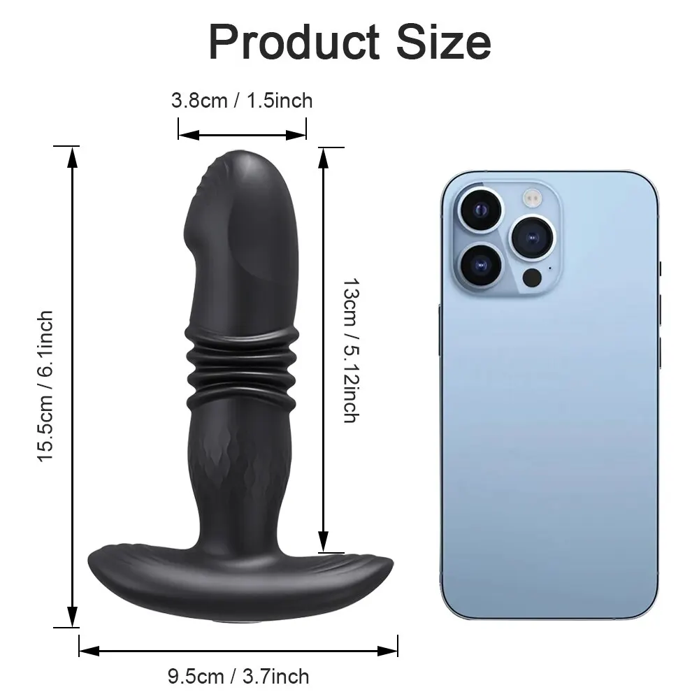 Plug anal telescópico vibratório para mulheres, Brinquedos sexuais remotos sem fio, Dildo anal, Massageador de próstata, App Vibrator, Bunda