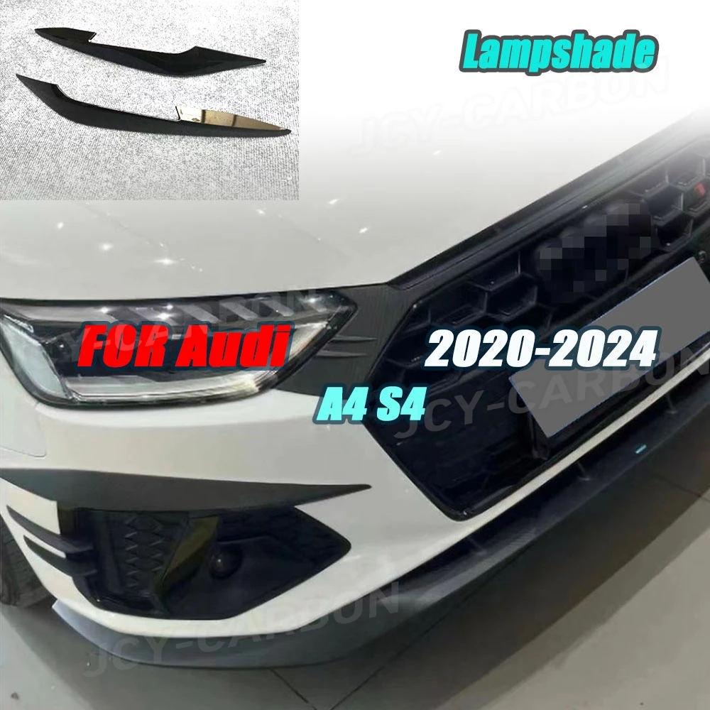 

JCYECF ABS Gloss Carbon Car Eyebrow Eyelids For Audi A4 S4 2020-2024 Not Standard Head Lamp Protection Cars Accessories